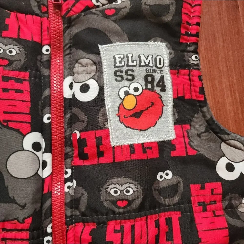SESEME STREET ELMO VEST GRAY AND RED SIZE 5T
